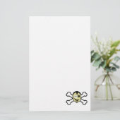 Zombie Kopf und Kreuz Briefpapier (Stehend Vorderseite)
