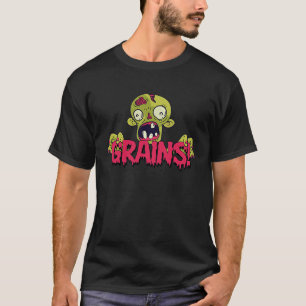 Zombie-Körner Vegan Halloween Gruselkostüm Männer T-Shirt