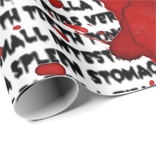 Zombie Körperteil Köder mit Spritzer Geschenkpapier (Rolleneckpunkt)