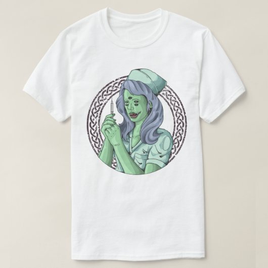 Zombie Krankenschwester T - Shirt (Design vorne)