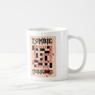 Zombie-Kreuzworträtsel-Tasse Kaffeetasse