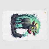 Zombie-Kuh-Apokalypse Golfhandtuch (Horizontal)