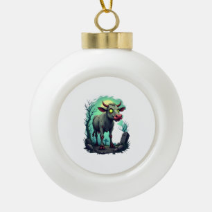 Zombie-Kuh-Apokalypse Keramik Kugel-Ornament
