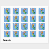 Zombie Lady Fish Quadratischer Aufkleber (Blatt)