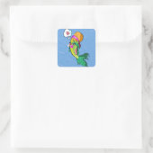 Zombie Lady Fish Quadratischer Aufkleber (Tasche)