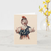 Zombie Lady Liberty Karte (Gelbe Blume)