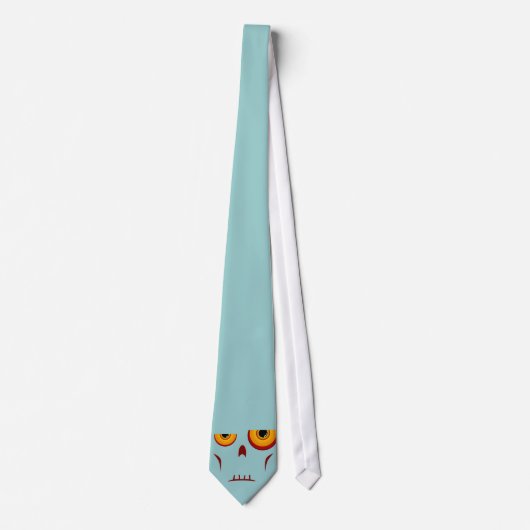 Zombie-langes Gesichts-Krawatte Krawatte (Vorderseite)