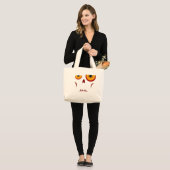 Zombie-langes Gesichts-Tasche Jumbo Stoffbeutel (Vorderseite (Model))