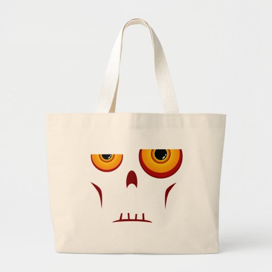 Zombie-langes Gesichts-Tasche Jumbo Stoffbeutel (Vorne)
