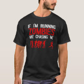 Zombie läuft Design für Männer Halloween Funn Frau T-Shirt (Vorderseite)