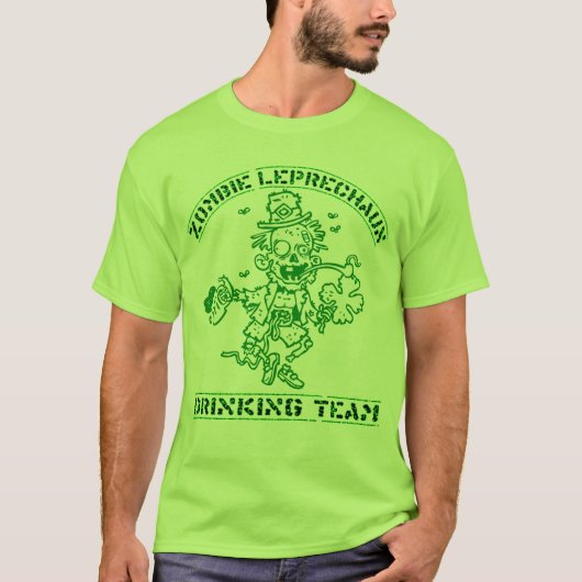 Zombie Leprechaun Drink Team T-Shirt (Vorderseite)