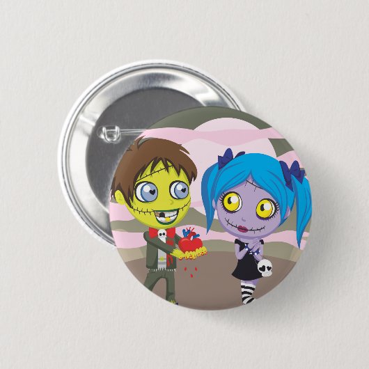 Zombie-Liebe Button (Vorne & Hinten)