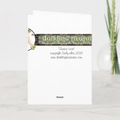 Zombie Liebe Dunkle Silhouette Grußkarte Karte (Rückseite)