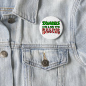 Zombie-Liebe ein Mädchen mit Gehirnen Button (Beispiel)