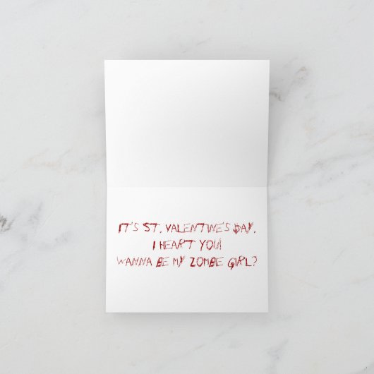 Zombie-Liebe Feiertagskarte (Innenseite)