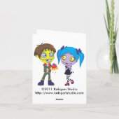 Zombie-Liebe Feiertagskarte (Rückseite)