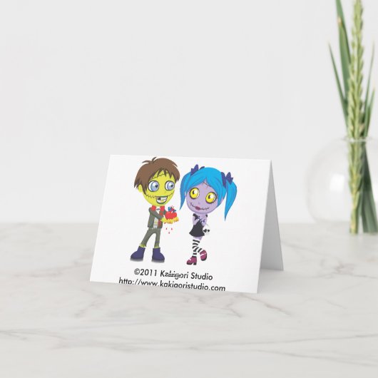 Zombie-Liebe Feiertagskarte (Rückseite)