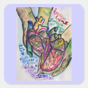 Zombie Liebe Gedicht Custom Label Stickers