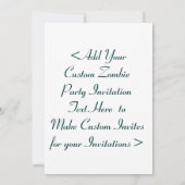 Zombie Liebe Gedicht Malerei Einladungen (Rückseite)