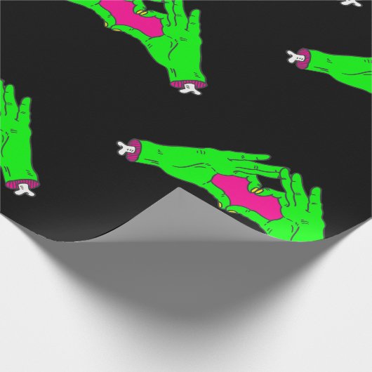 Zombie-Liebe Geschenkpapier (Ecke)