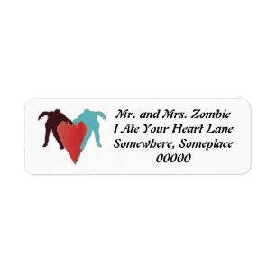 Zombie Liebe Herzetikett