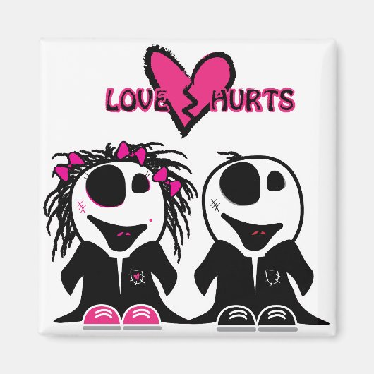 ZOMBIE LIEBE HURTS MAGNET (Vorne)