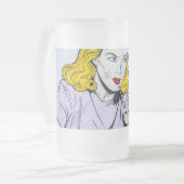 Zombie-Liebe Mattglas Bierglas (Vorderseite Links)