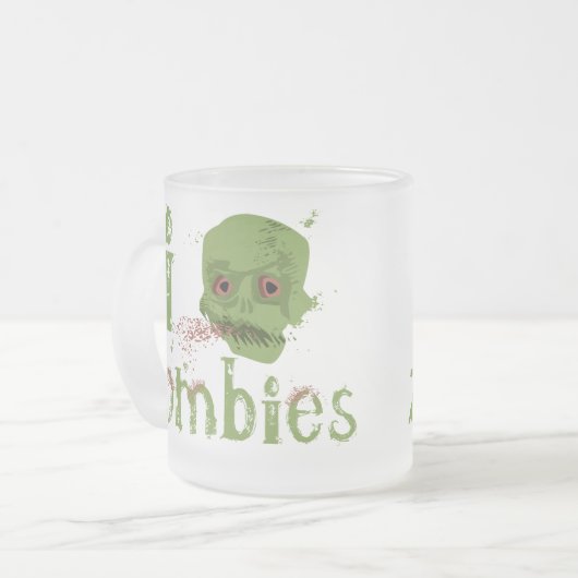 Zombie-Liebe Mattglastasse (Vorderseite Links)