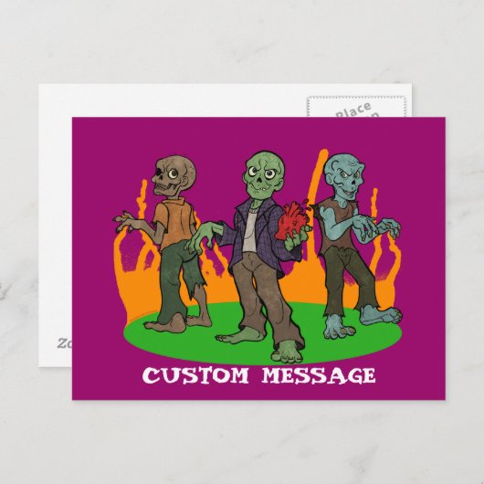 Zombie-Liebe Postkarte (Vorne/Hinten)