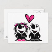 ZOMBIE-LIEBE POSTKARTE (Vorne/Hinten)