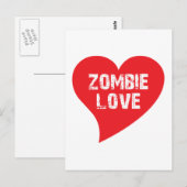 Zombie-Liebe Postkarte (Vorne/Hinten)