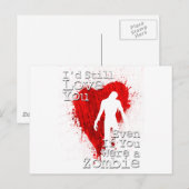 Zombie-Liebe Postkarte (Vorne/Hinten)