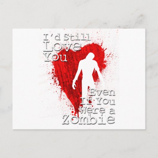 Zombie-Liebe Postkarte (Vorderseite)
