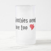 Zombie Liebe Stein Mattglas Bierglas (Mittel)