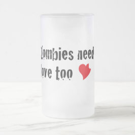 Zombie Liebe Stein Mattglas Bierglas
