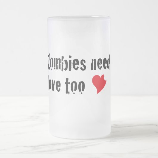 Zombie Liebe Stein Mattglas Bierglas (Mittel)