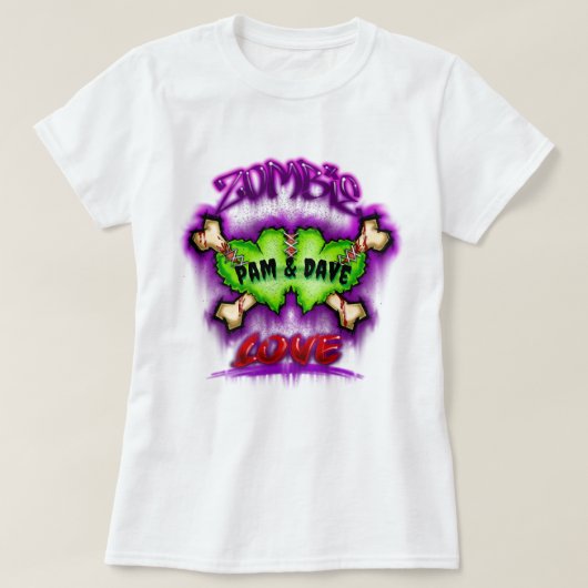 Zombie Liebe T - Shirt (Design vorne)