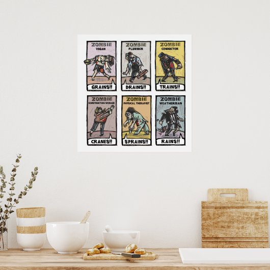 Zombie Lifestyles - Poster (Küche)