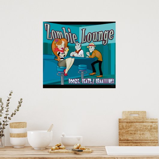 Zombie Lounge Poster (Küche)