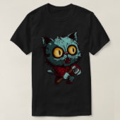 Zombie Lumberjack Cat waxe T-Shirt (Design vorne)