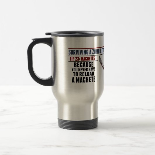 ZOMBIE-MACHETEN-REISE-TASSE REISEBECHER (Links)