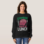 Zombie machte mich zu Halloween-Trick oder Treat Z Sweatshirt (Vorne ganz)
