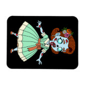Zombie-Mädchen aus den 1950ern Magnet (Horizontal)