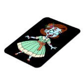 Zombie-Mädchen aus den 1950ern Magnet (Linke Seite)