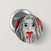 Zombie-Mädchen-Button-Knopf Button (Vorne & Hinten)