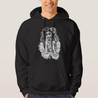 Zombie-Mädchen, das Herz isst viktorianischer Goth Hoodie