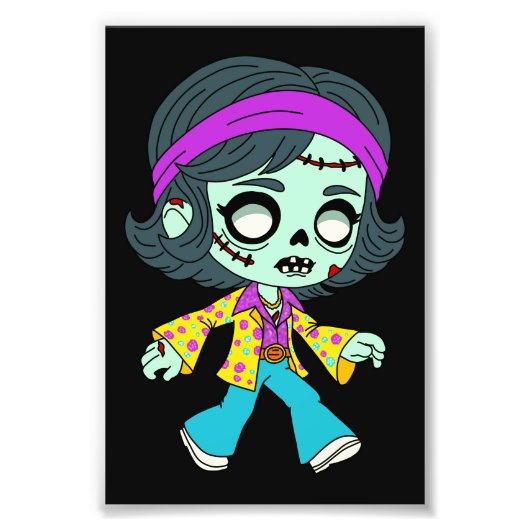 Zombie-Mädchen der 1970er Fotodruck (Vorne)