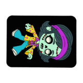 Zombie-Mädchen der 1970er Magnet (Horizontal)