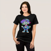 Zombie-Mädchen der 90er Tri-Blend Shirt (Vorderseite voll)