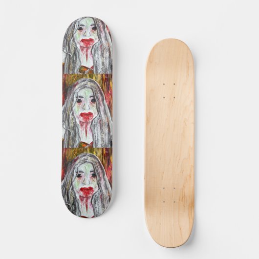Zombie-Mädchen-Skateboard Skateboard (Vorderseite)